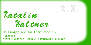 katalin waltner business card